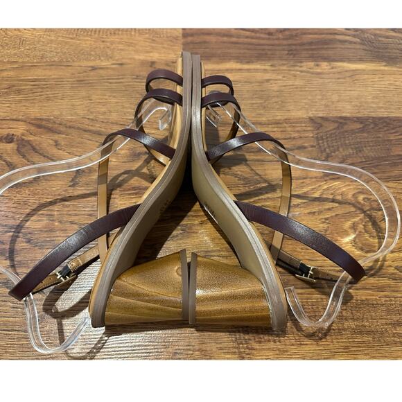 Franco Sarto Women’s Rache 2 Leather Toe-Loop Strappy Sandal – Brown 9.5 – NWT - Picture 6 of 9